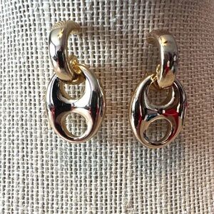 LOFT Mariner Chain Link Drop Earrings, NEW